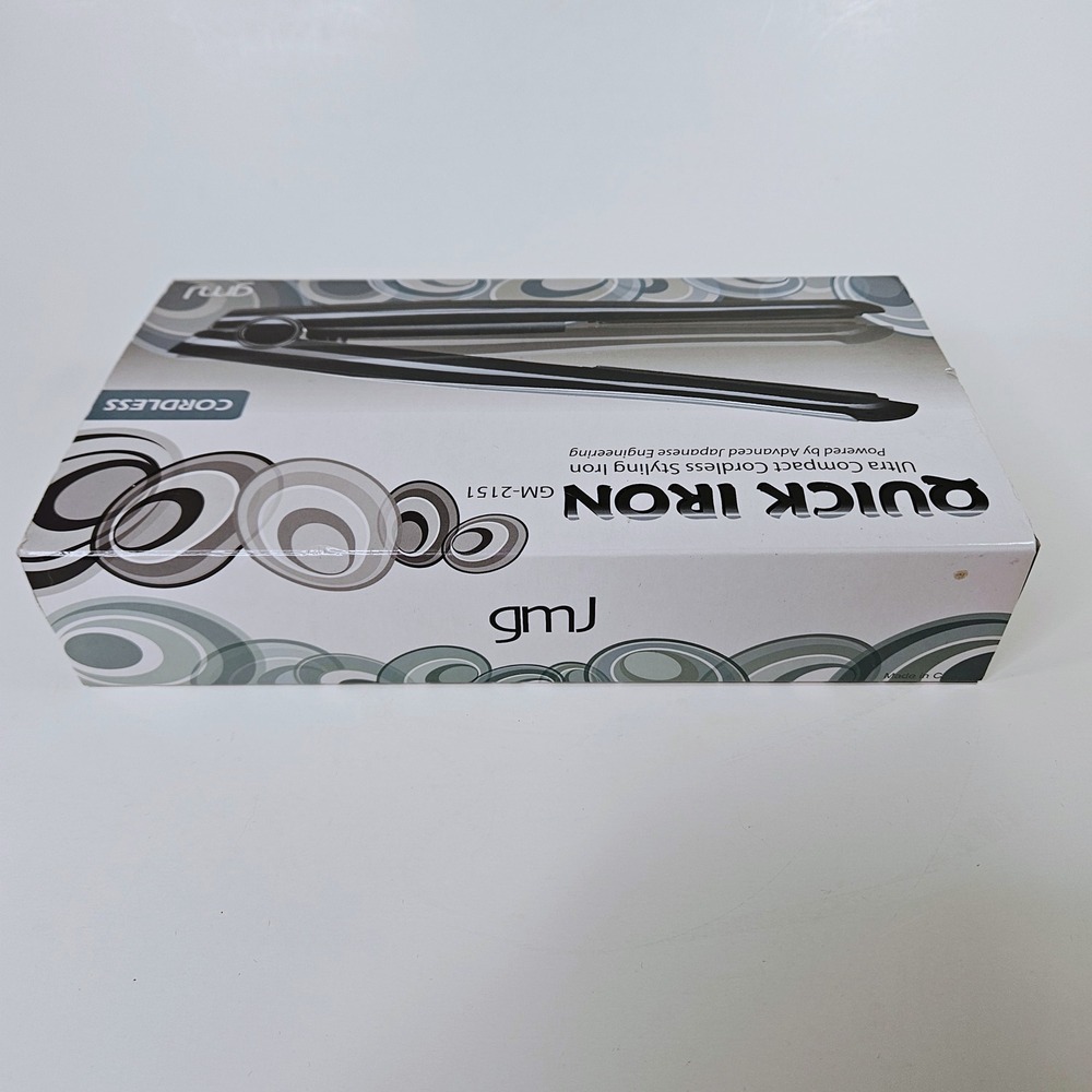 GMJ Quick Iron Ultra Compact Cordless Styling Iron Ceramic Tourmaline Plate Gift - Picture 4 of 6